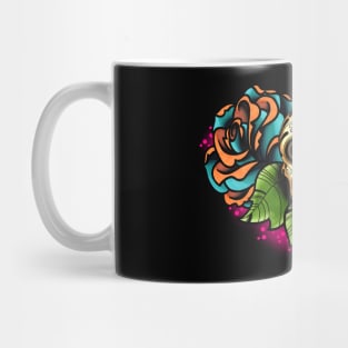 Sugar Skull and Roses - Dia de los Muertos Calavera - Day of the Dead Skull Mug